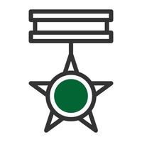 badge icône bichromie gris vert style militaire illustration vecteur armée élément et symbole parfait.
