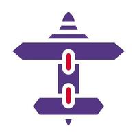 avion icône solide rouge violet style militaire illustration vecteur armée élément et symbole parfait.