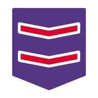 badge icône solide rouge violet style militaire illustration vecteur armée élément et symbole parfait.