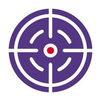 cible icône solide rouge violet style militaire illustration vecteur armée élément et symbole parfait.