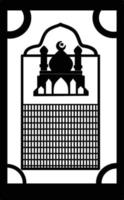 prière tapis silhouette ramadhan édition vecteur