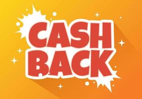 cashback illustration avec financier Paiement à argent en espèces retour un service pour une acheteur dans plat dessin animé main tiré pour atterrissage page modèles vecteur