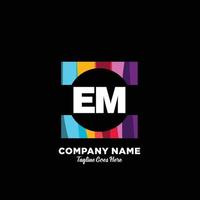 em initiale logo avec coloré modèle vecteur. vecteur