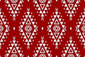 tapis ethnique aztèque modèle art. géométrique ethnique rouge sans couture modèle dans tribal. mexicain style. vecteur
