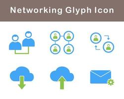 la mise en réseau vecteur icône ensemble