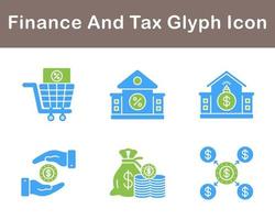la finance et impôt vecteur icône ensemble