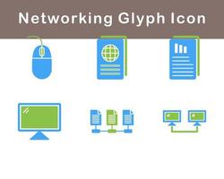 la mise en réseau vecteur icône ensemble