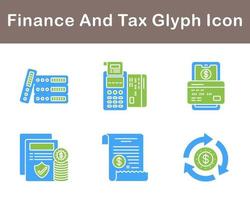 la finance et impôt vecteur icône ensemble