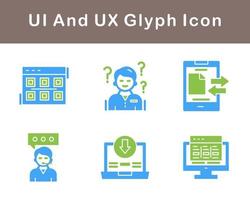 ui et ux vecteur icône ensemble