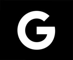 Google symbole logo blanc conception vecteur illustration avec noir Contexte