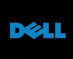 Dell marque logo ordinateur symbole Nom bleu conception Etats-Unis portable vecteur illustration avec noir Contexte