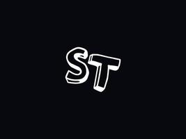 alphabet st logo image, Créatif st lettre logo icône vecteur