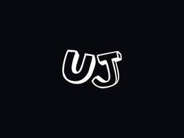 Créatif uj logo icône, élégant uj lettre logo image conception vecteur