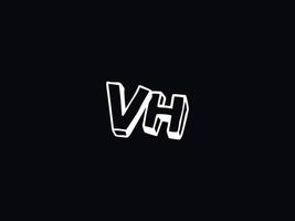 lettre de logo vh simple, vecteur d'icône de logo de luxe vh capital