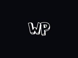 unique wp logo icône, Créatif wp coloré lettre logo vecteur