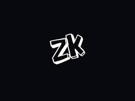 monogramme zk logo icône, initiale zk logo lettre conception vecteur