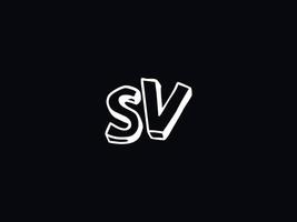 alphabet sv logo image, Créatif sv lettre logo icône vecteur