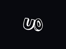 Créatif uo logo icône, élégant uo lettre logo image conception vecteur