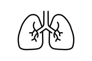 poumons icône illustration. icône en relation à interne organe. ligne icône style. Facile vecteur conception modifiable