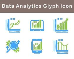 Les données analytique vecteur icône ensemble