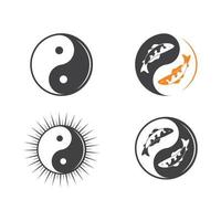 yin Yang vecteur icône illustration conception