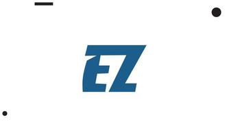 alphabet lettres initiales monogramme logo ez, ze, e et z vecteur