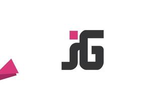alphabet lettres initiales monogramme logo jg, gj, j et g vecteur