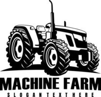 vecteur de conception d'icône de logo de ferme de machine