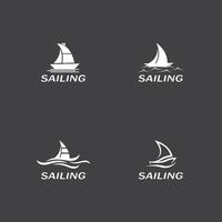 voile bateau yacht logo vecteur illustration