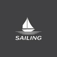 voile bateau yacht logo vecteur illustration