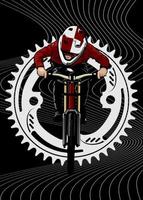 Montagne bicyclette conception logo symbole vecteur