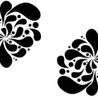 abstrait noir et blanc floral modèle. vecteur illustration pour votre conception.