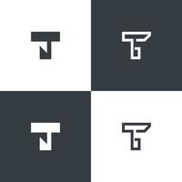 lettre t logo conception avec Créatif unique concept vecteur