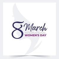 international aux femmes journée concept affiche. femme signe illustration Contexte. 2023 aux femmes journée campagne accélération du thème égalité et responsabilisation vecteur