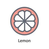 citron vecteur remplir contour Icônes. Facile Stock illustration Stock
