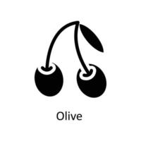 olive vecteur solide Icônes. Facile Stock illustration Stock