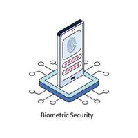 biométrique Sécurité vecteur isométrique Icônes. Facile Stock illustration