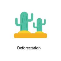 la déforestation vecteur plat Icônes. Facile Stock illustration Stock