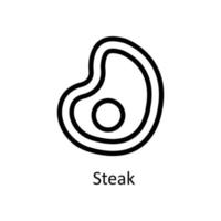 steak vecteur contour Icônes. Facile Stock illustration Stock