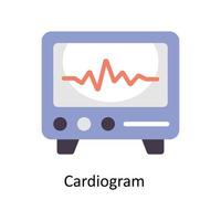 cardiogramme vecteur plat Icônes. Facile Stock illustration Stock