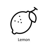 citron vecteur contour Icônes. Facile Stock illustration Stock