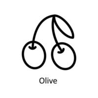 olive vecteur contour Icônes. Facile Stock illustration Stock