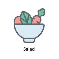 salade vecteur remplir contour Icônes. Facile Stock illustration Stock