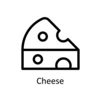 fromage vecteur contour Icônes. Facile Stock illustration Stock