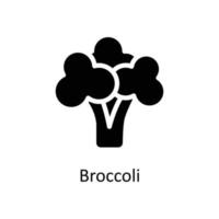 brocoli vecteur solide Icônes. Facile Stock illustration Stock