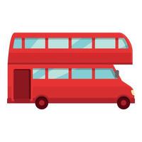 vieux Londres autobus icône dessin animé vecteur. double decker vecteur