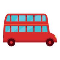 Londres autobus sur rue icône dessin animé vecteur. double tour vecteur