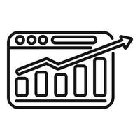 la toile rapport icône contour vecteur. graphique Les données vecteur