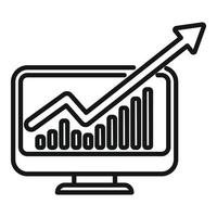 rapport icône contour vecteur. ordinateur Les données vecteur