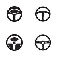 modèle de conception de logo dicône de direction de voiture vecteur